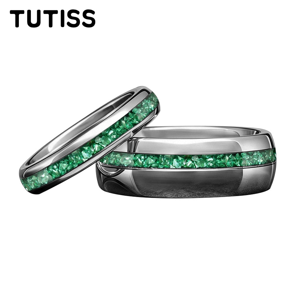 Coupling 8Mm - Anello nuziale in tungsteno dorato, unico,