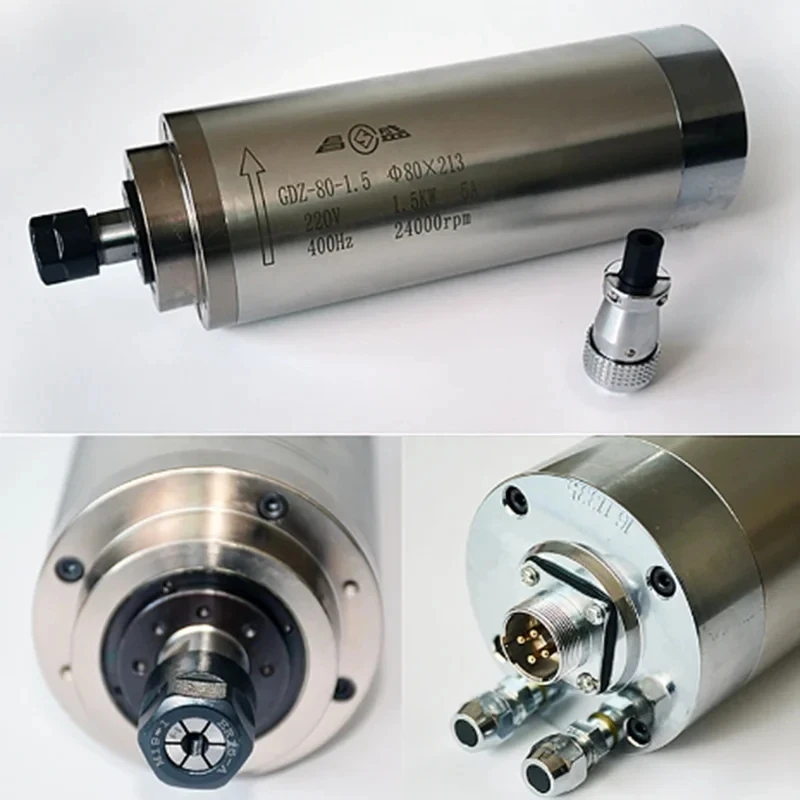 Water Cooled Spindle - 65X158-800W-ER11-220V Motore mandrino raffreddato ad acqua