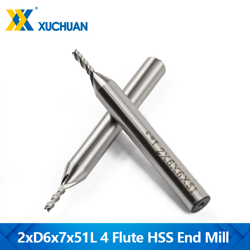 End Mill Set - 1pc Diametro Frez 2mm Fresa 4