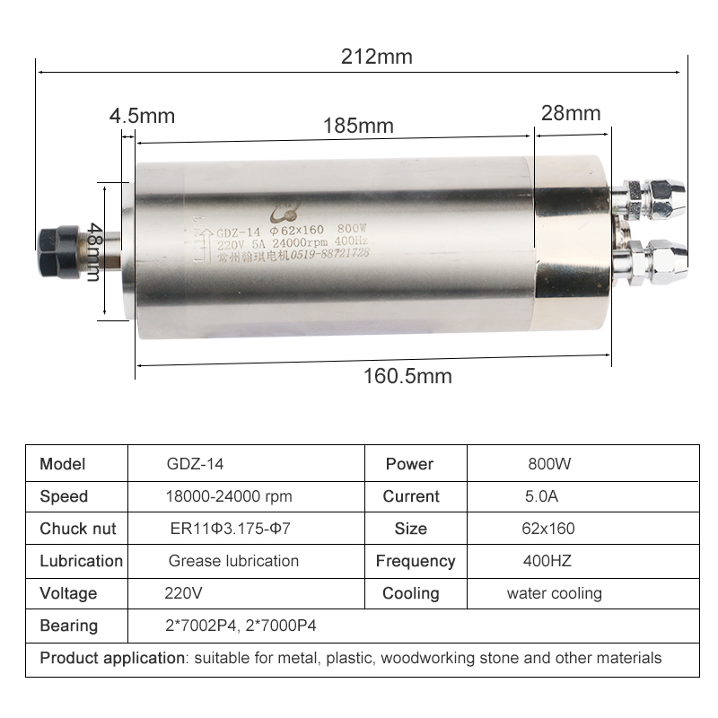 Mandrino in metallo Hqd 220V 8 - Water Cooled Spindle recensione e prezzo