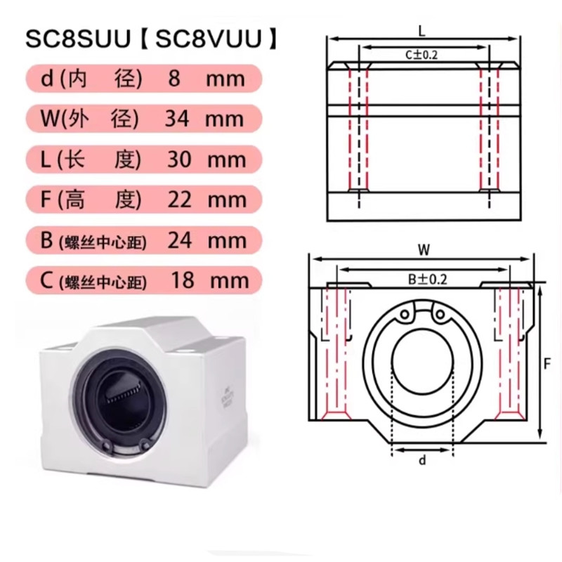 1PC SCS6UU SCS8UU SCS10UU SCS1 - Linear Rod 8Mm recensione e prezzo
