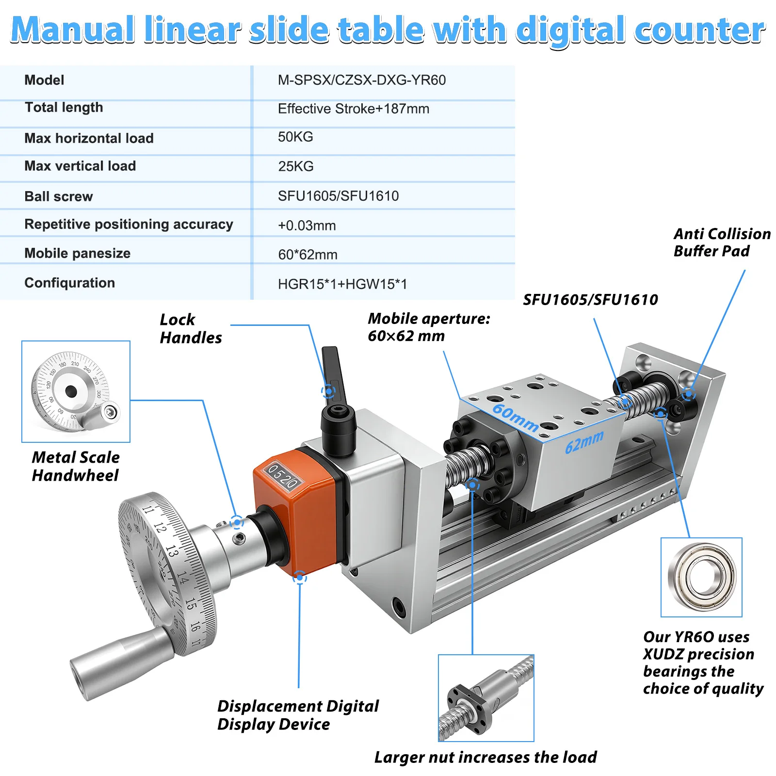 Tavola scorrevole manuale con  - Linear Rail recensione e prezzo