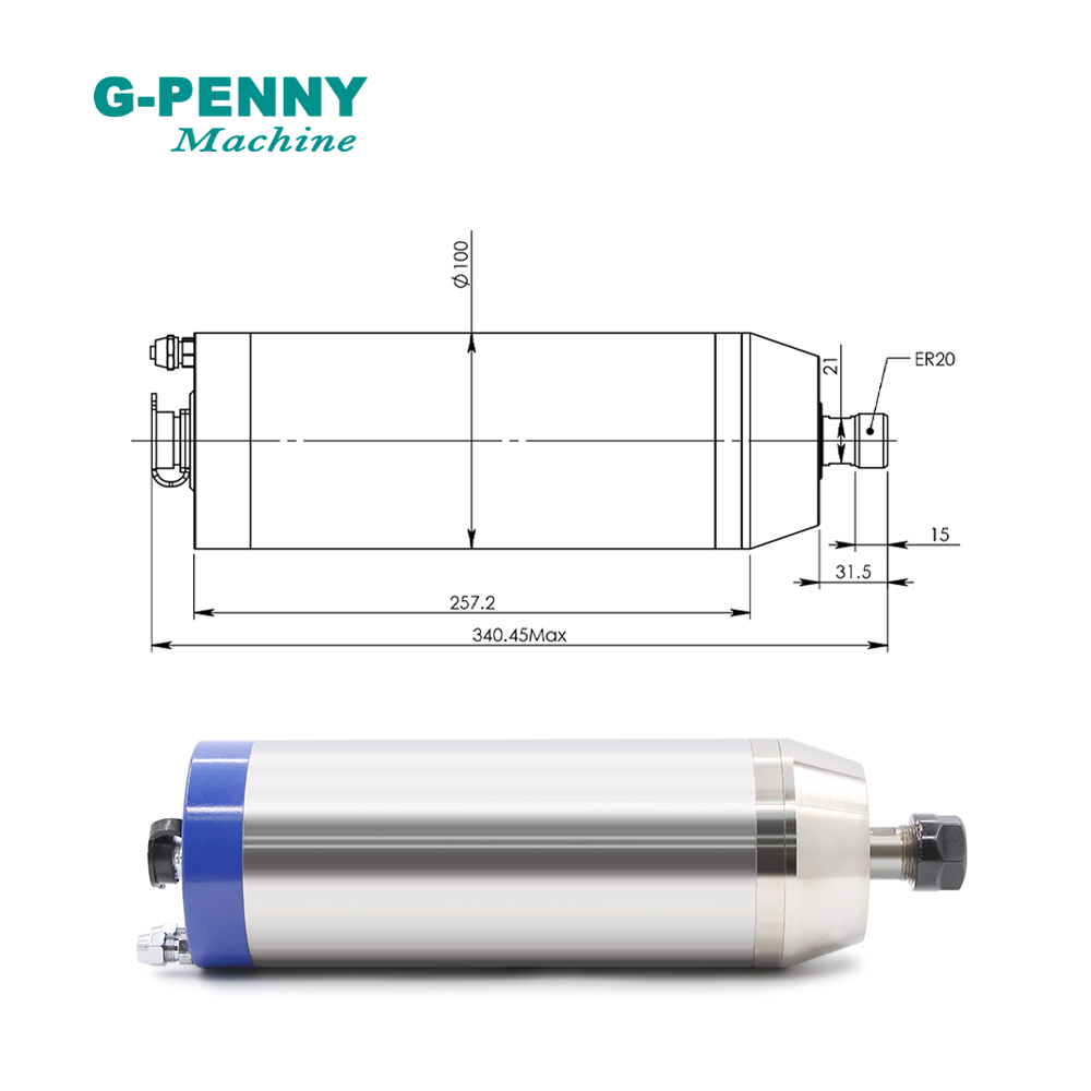 Motore mandrino G-PENNY 3.7kw  - Water Cooled Spindle recensione e prezzo